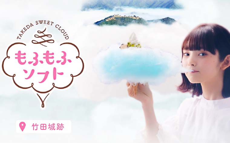 竹田城新スイーツ「Takeda Sweet Cloud もふもふソフト」